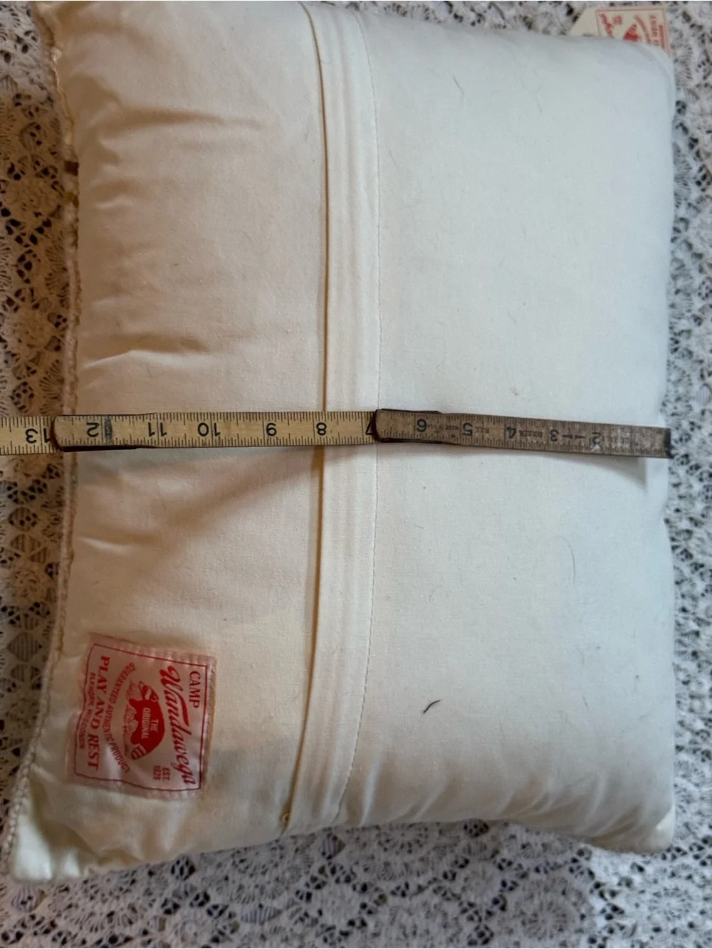 Hooked Wool Duck Accent Pillow in Cream and Multi-Color